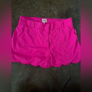 GB pink scallop hem shorts